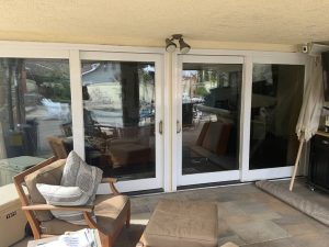 Glass windows in a house.